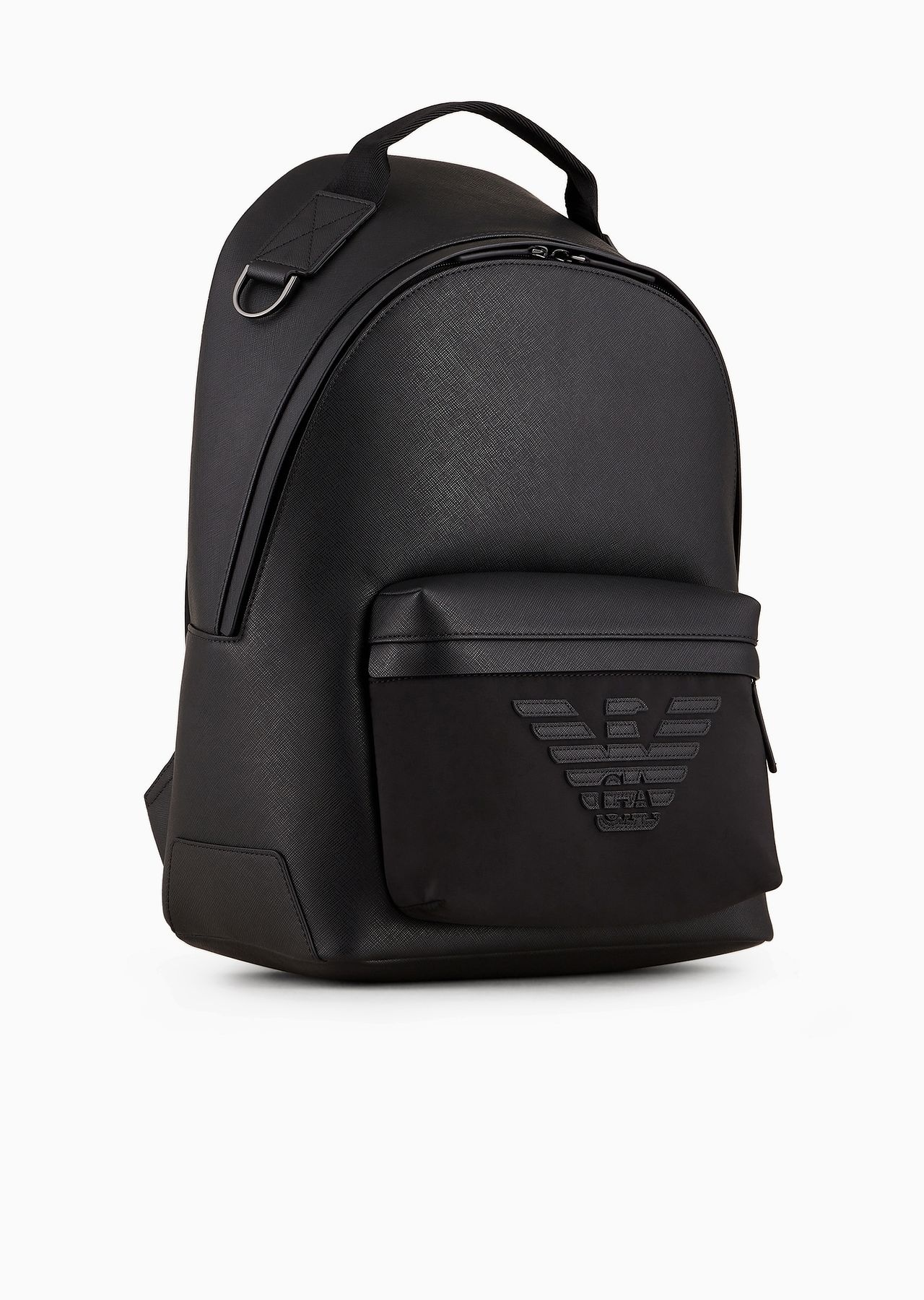 ASV recycled nylon and regenerated Saffiano rounded backpack - 2