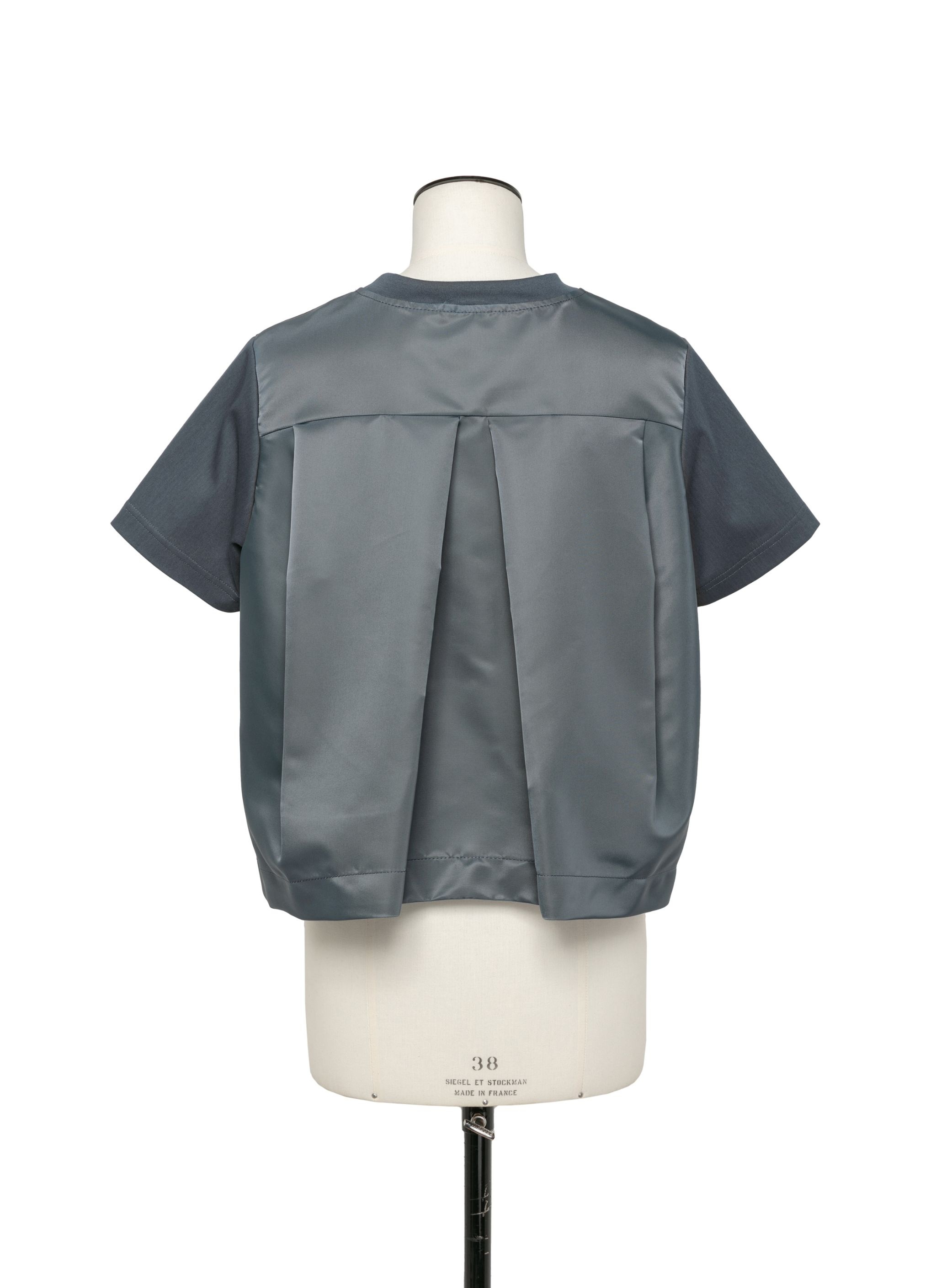 Sacai Nylon Twill Mix Cotton Jersey T-Shirt in Black
