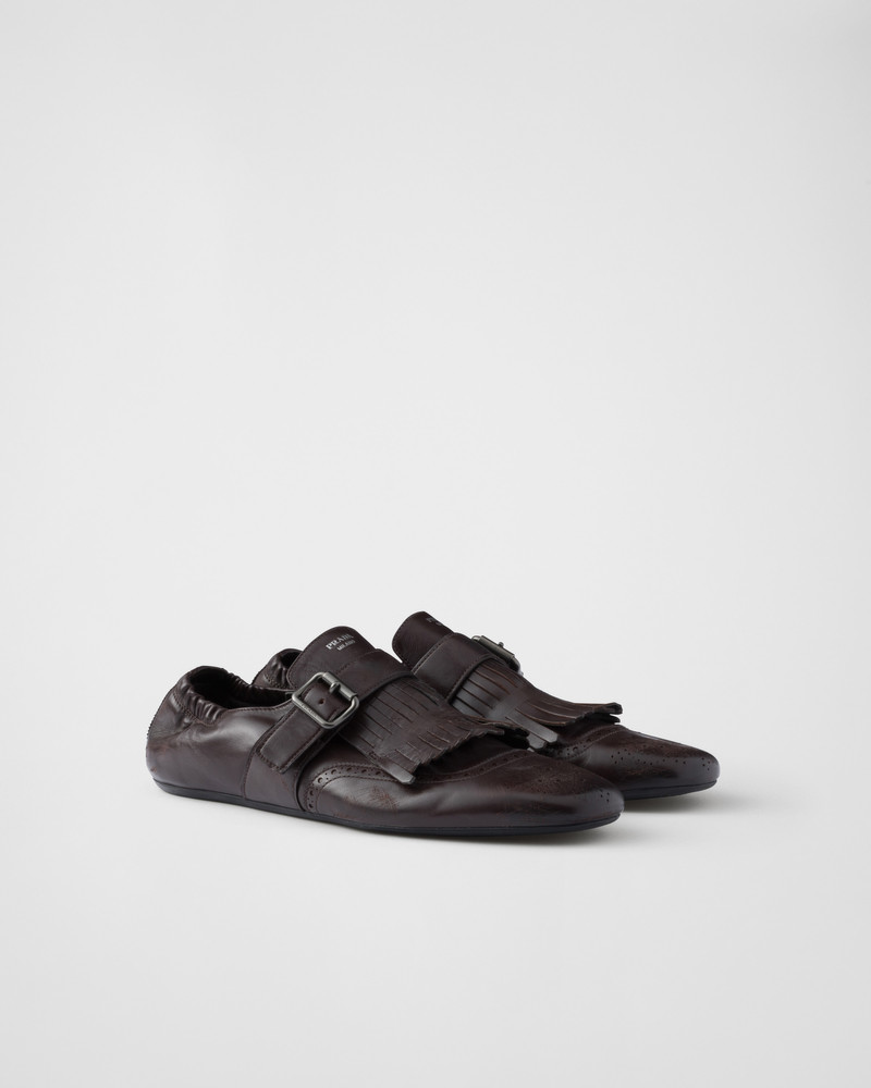 Shuffle fringed monk strap shoes 1