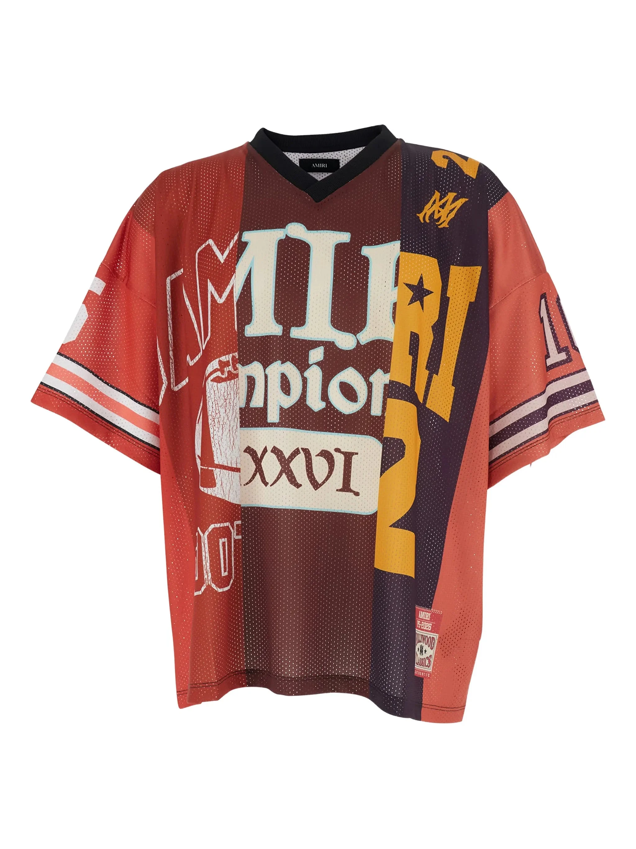 Amiri Patchwork V-neck T-shirt - 1