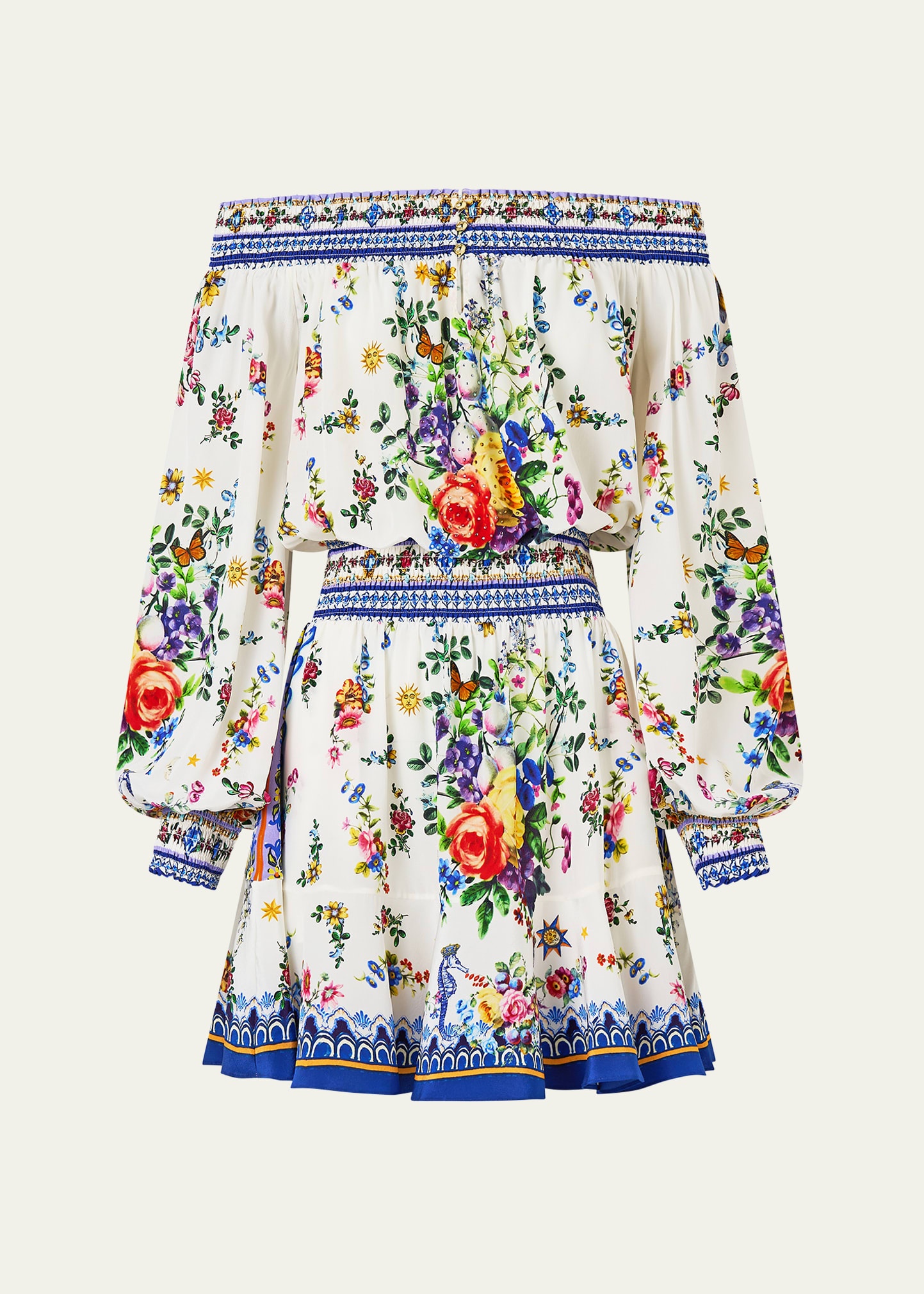 Tiles Darls Off-Shoulder Mini Dress - 1