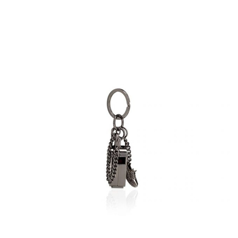 Christian Louboutin Whistle Keyring GUNMETAL outlook
