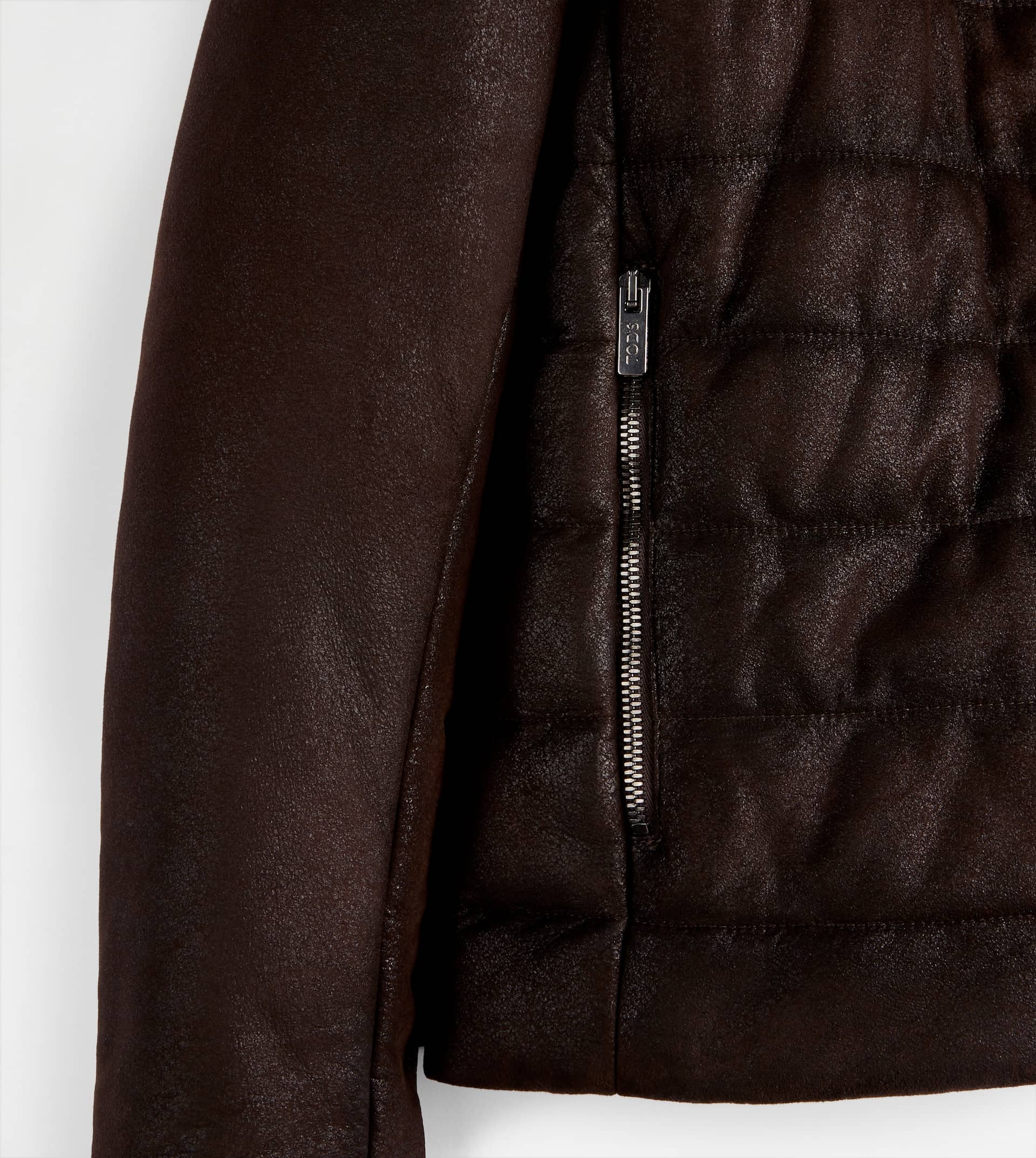 JACKET IN SUEDE - BROWN - 4