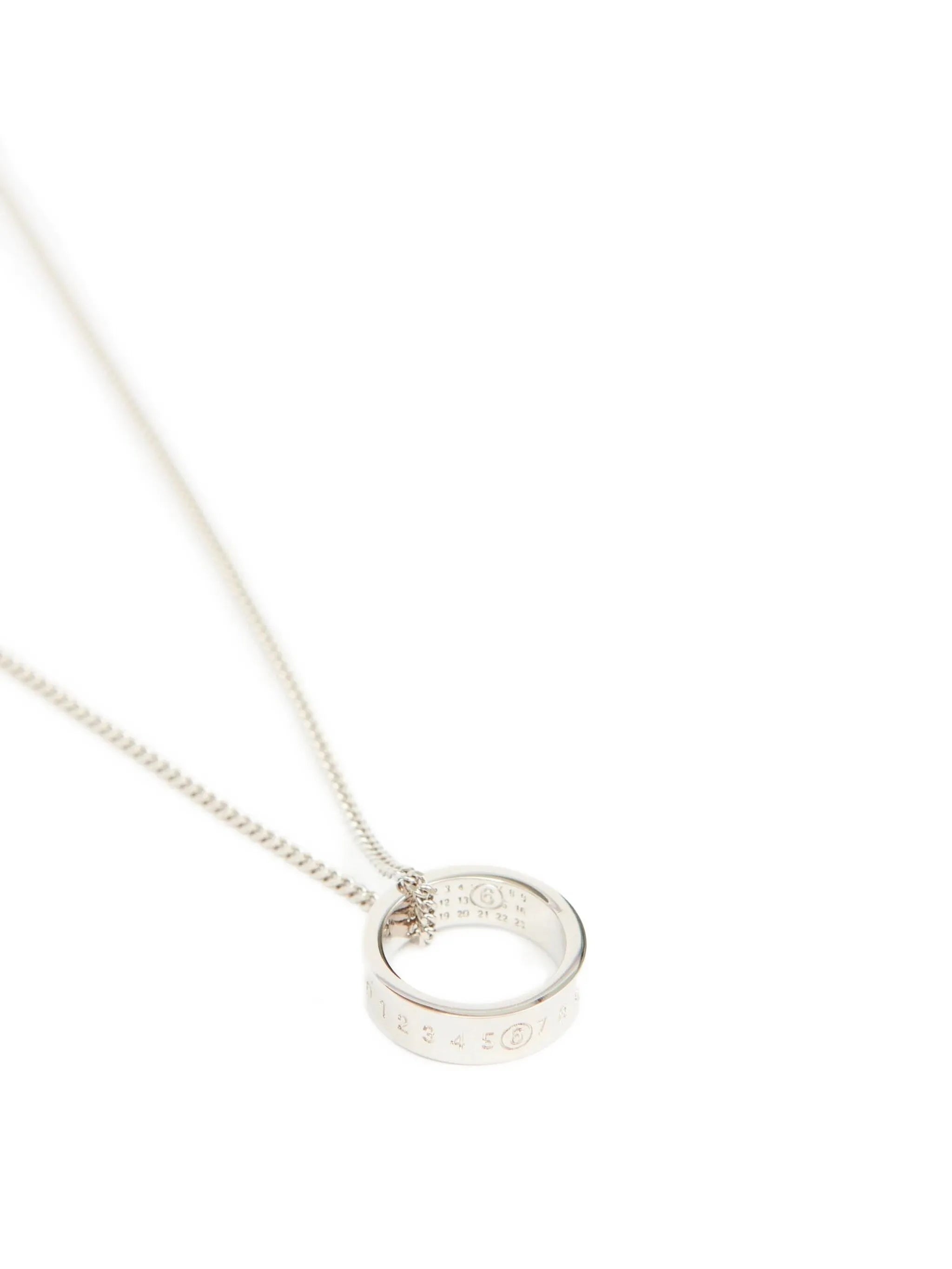 Logo Ring Pendant Necklace - 4