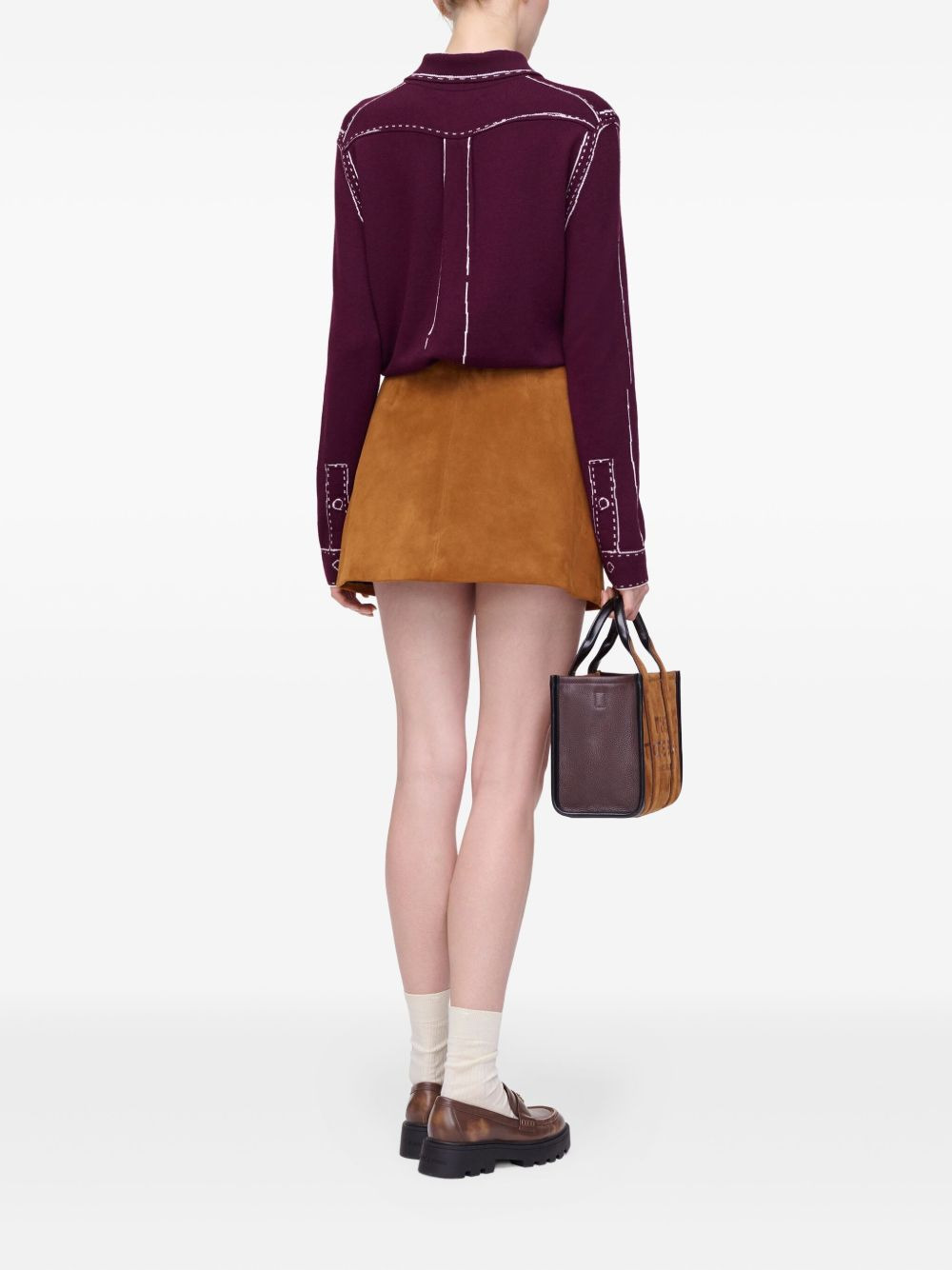button-down knitted top - 3
