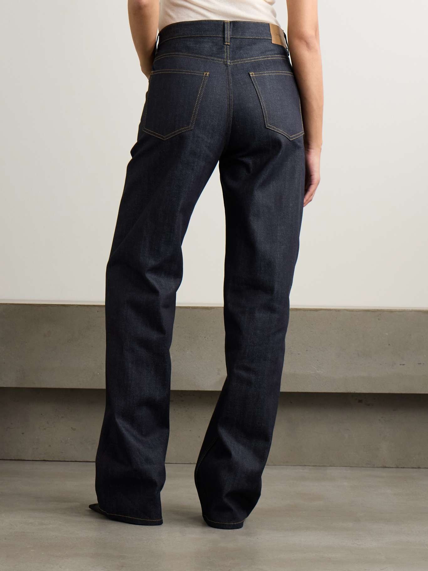 SAINT LAURENT High-rise straight-leg jeans | REVERSIBLE