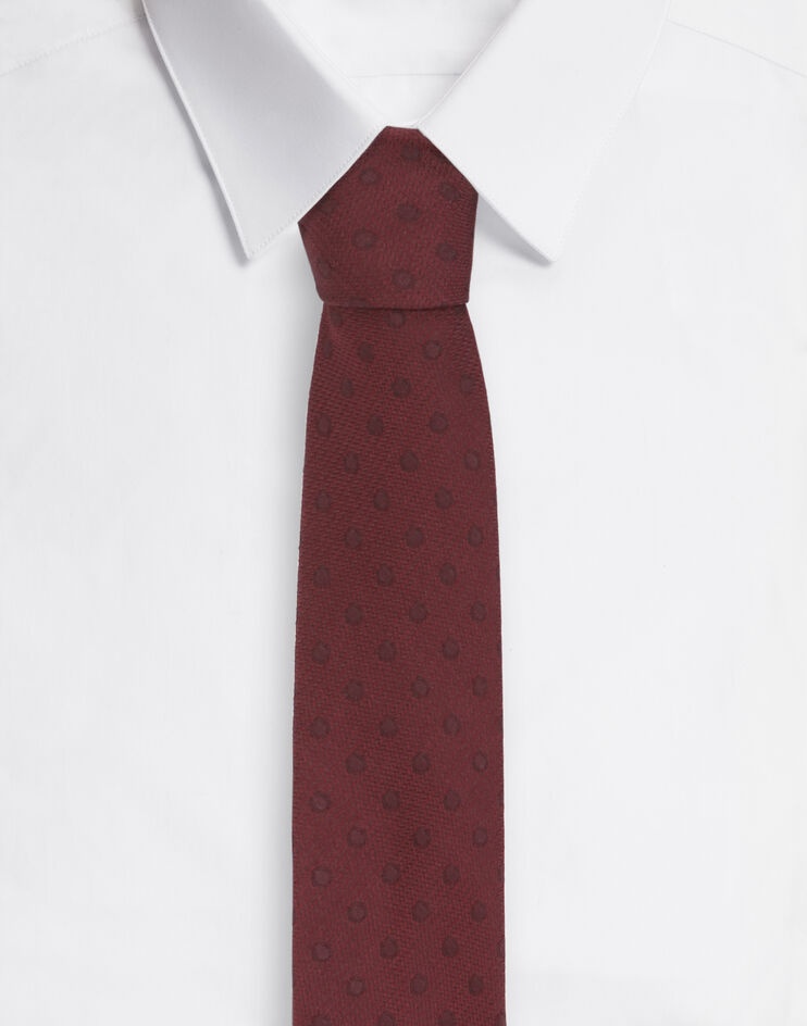 Tie-design silk jacquard blade tie (6 cm) - 1