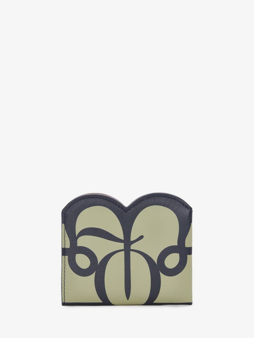 Seal Logo Card Wallet in Sage/navy - 2