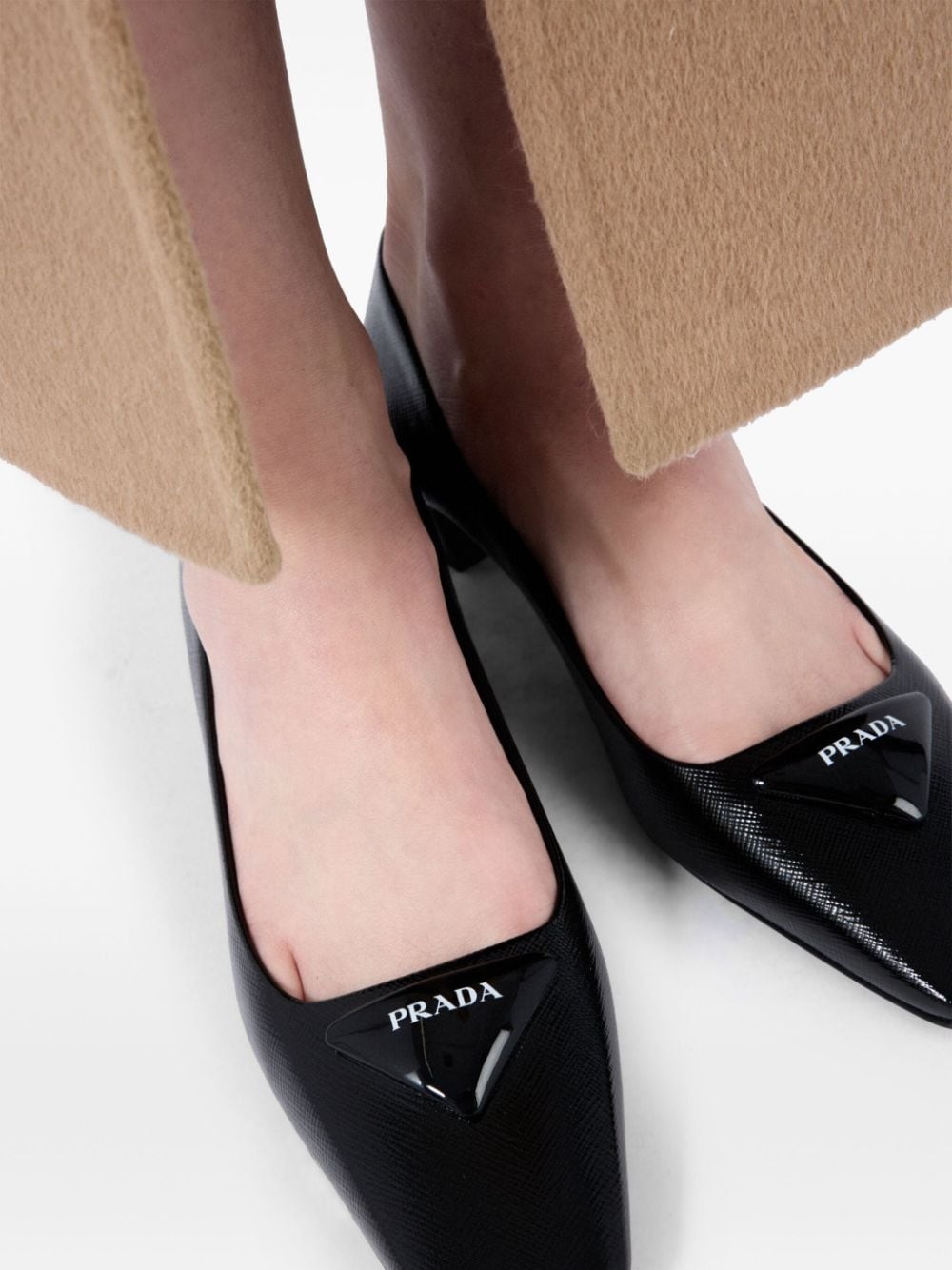 35mm Saffiano leather pumps - 7