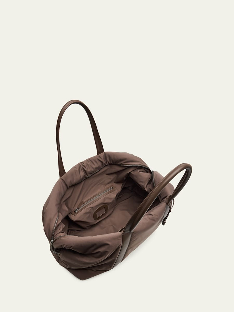 Men's Wind Nylon Leather-Trim Duffel Bag with Pouches 4