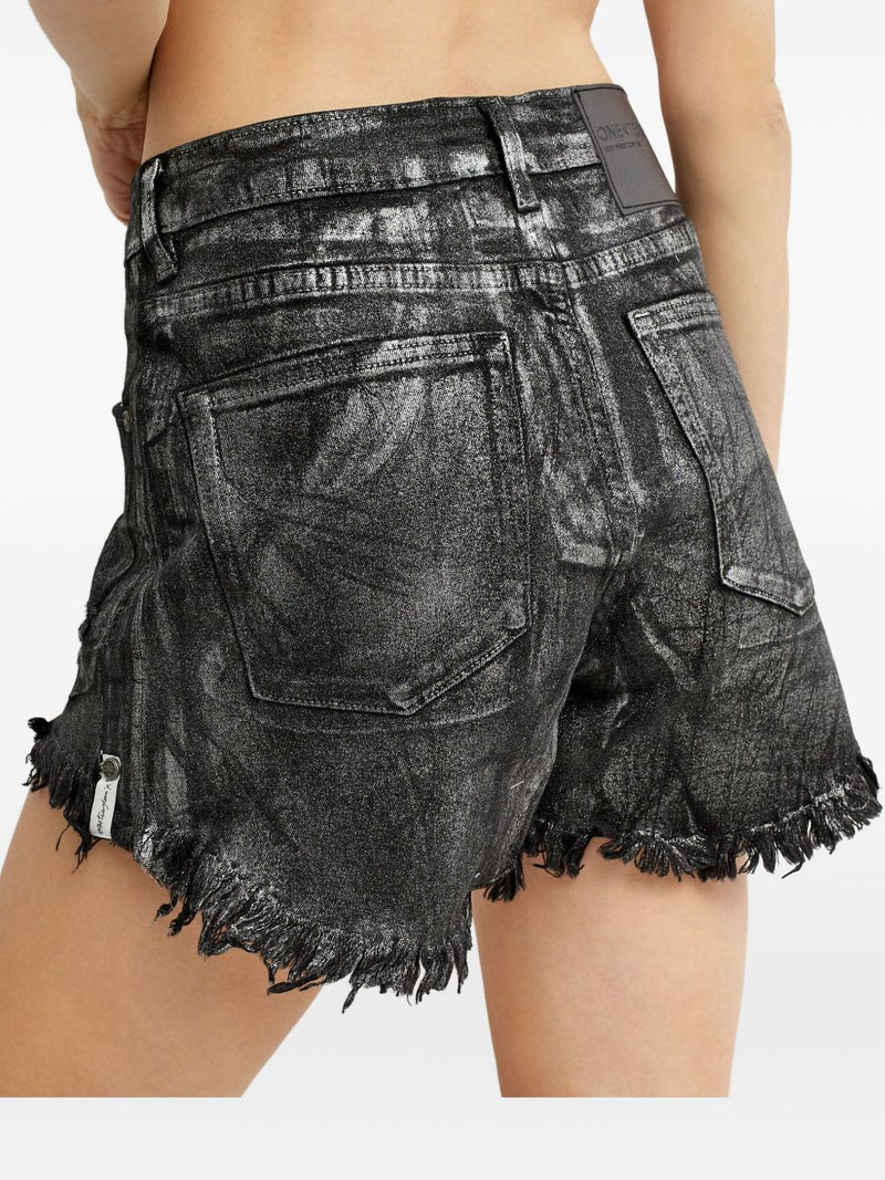 ONE TEASPOON Bonitas frayed denim short shorts outlook