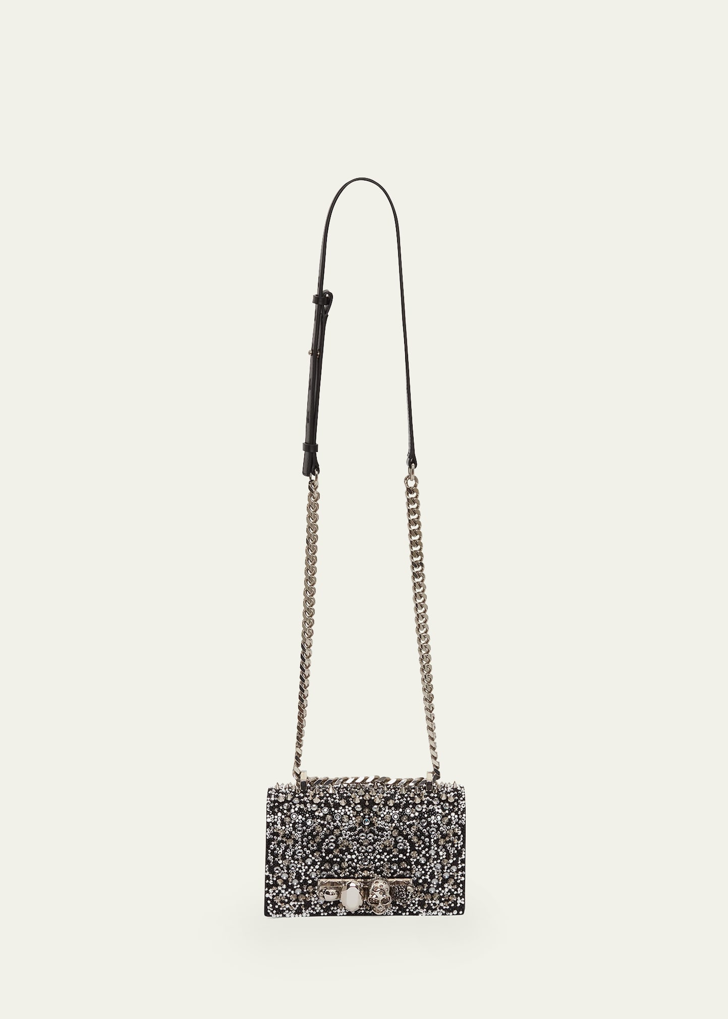 Jeweled Mini Crystal Satchel Bag - 2