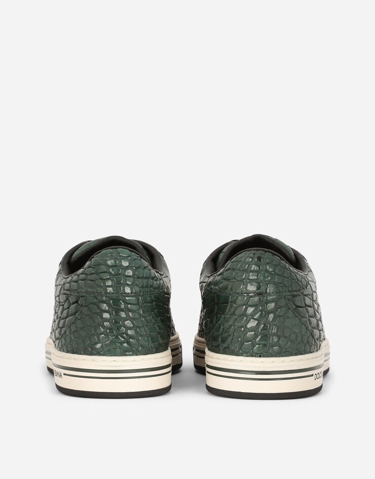 Hand-polished crocodile skin Roma sneakers - 3