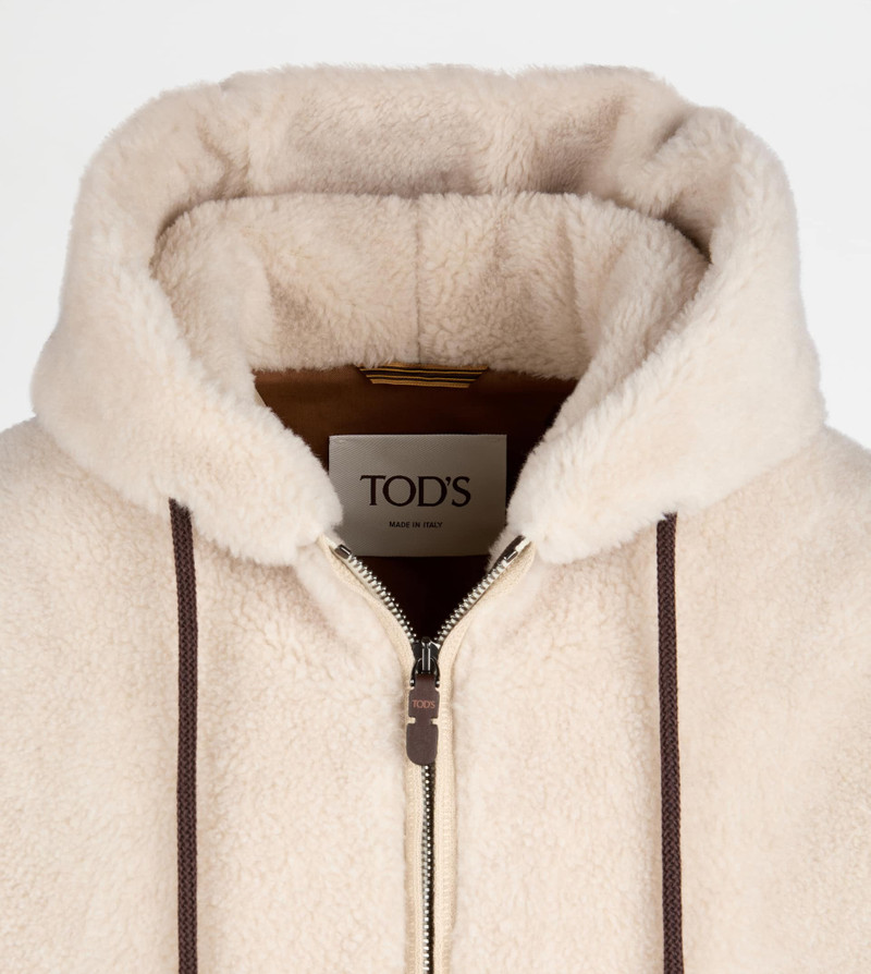Tod's JACKET IN WOOL AND SILK - OFF WHITE outlook