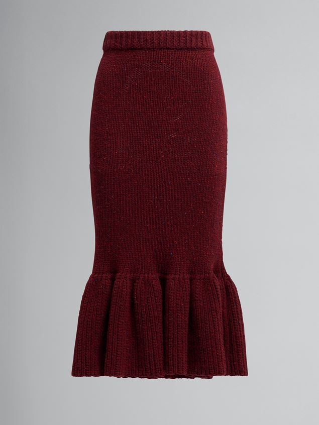 3D-STITCH SKIRT IN SHETLAND WOOL - 1