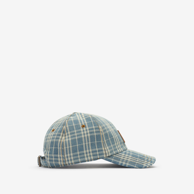Burberry Check Denim Baseball Cap outlook