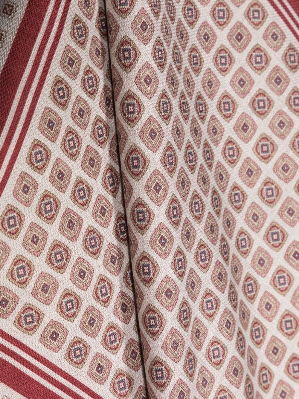geometric-pattern reversible silk pocket square - 3