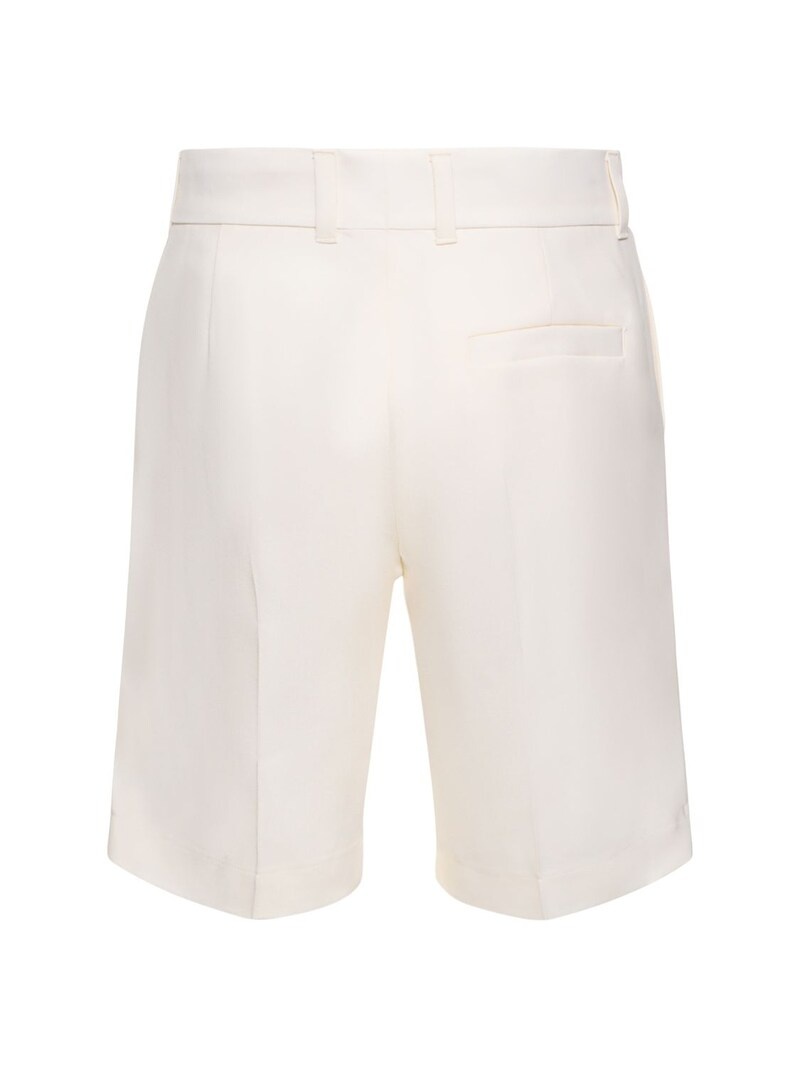 Tailored wool gabardine shorts - 4