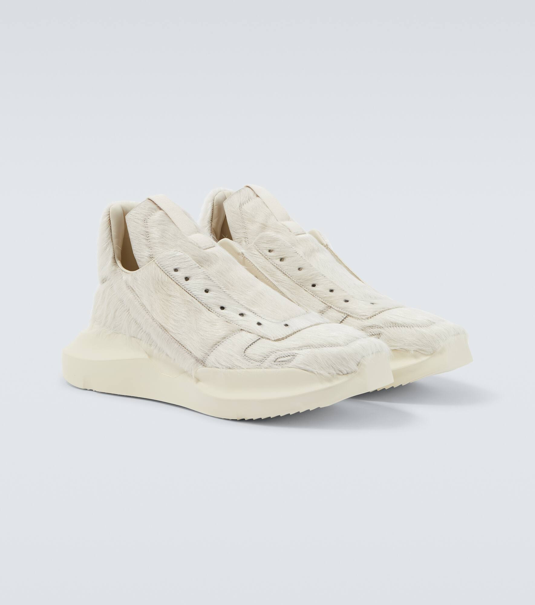 Calf hair sneakers - 5