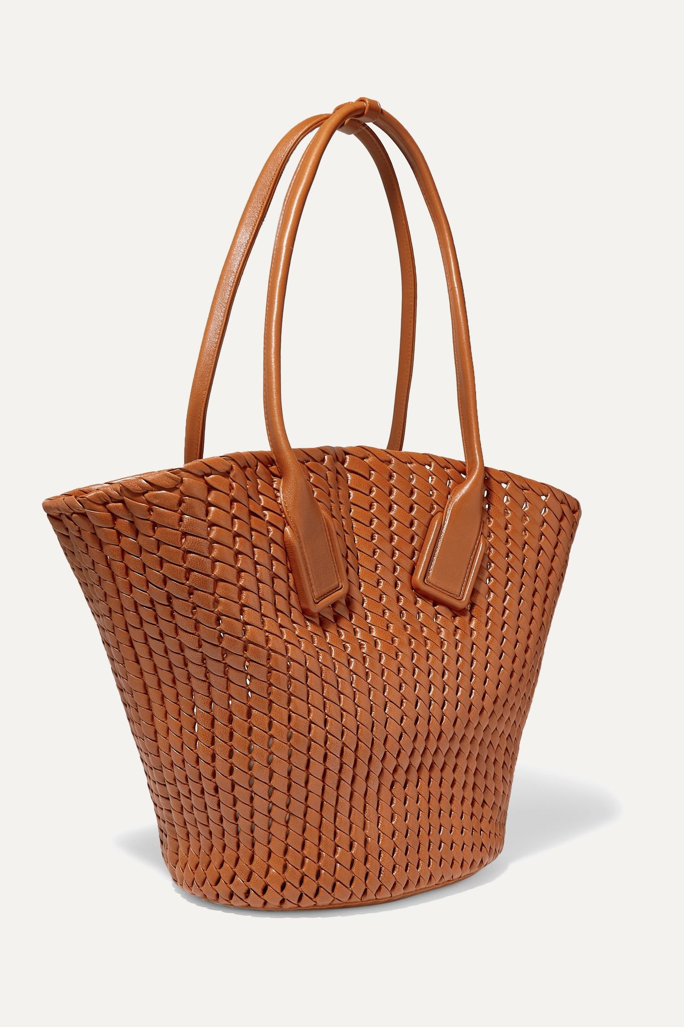 Basket intrecciato leather tote - 3