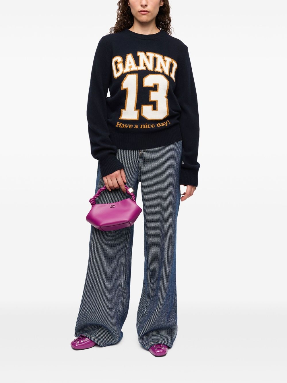logo-jacquard sweater - 2
