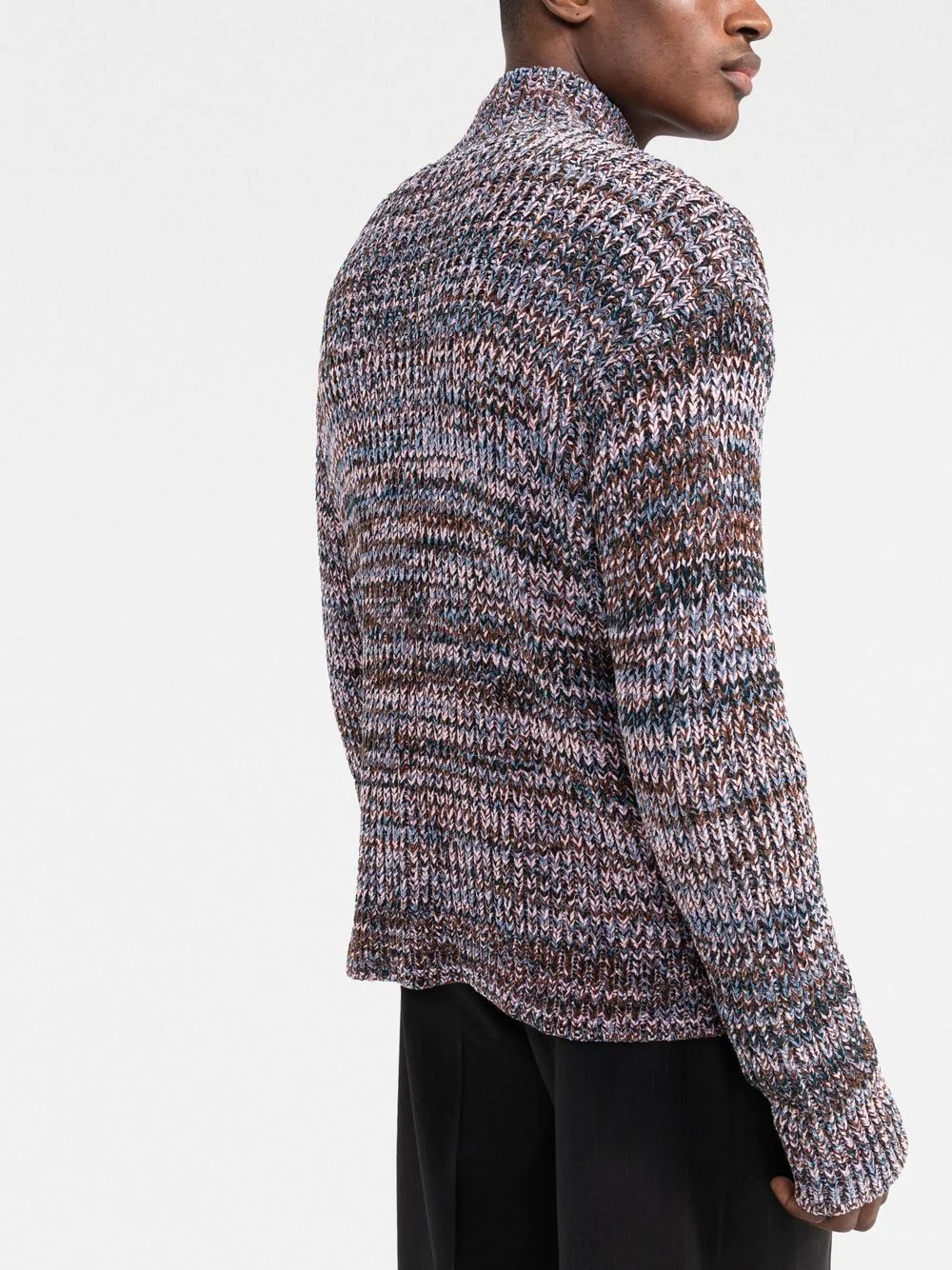 zip-front knitted caridgan - 3