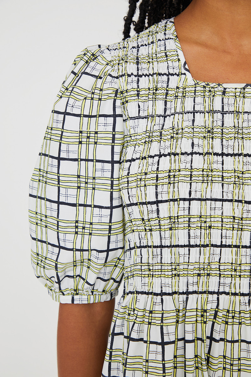 Daria Dress - Yellow/Black Check 5