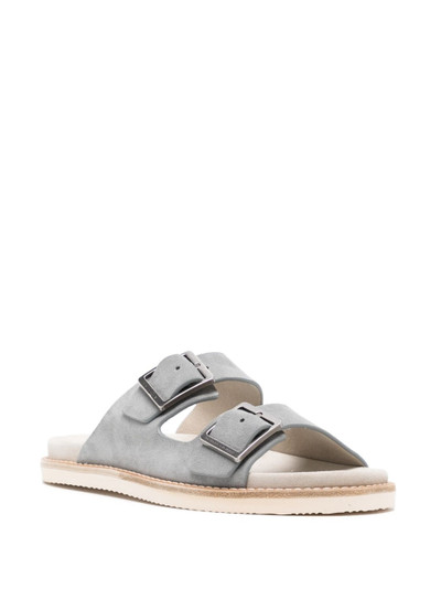 Brunello Cucinelli buckled slip-on sandals outlook