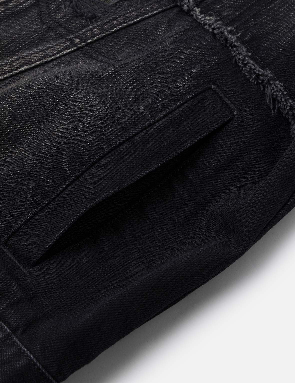 Multi-Pocket Relax Fit Washed Denim Jacket - 12