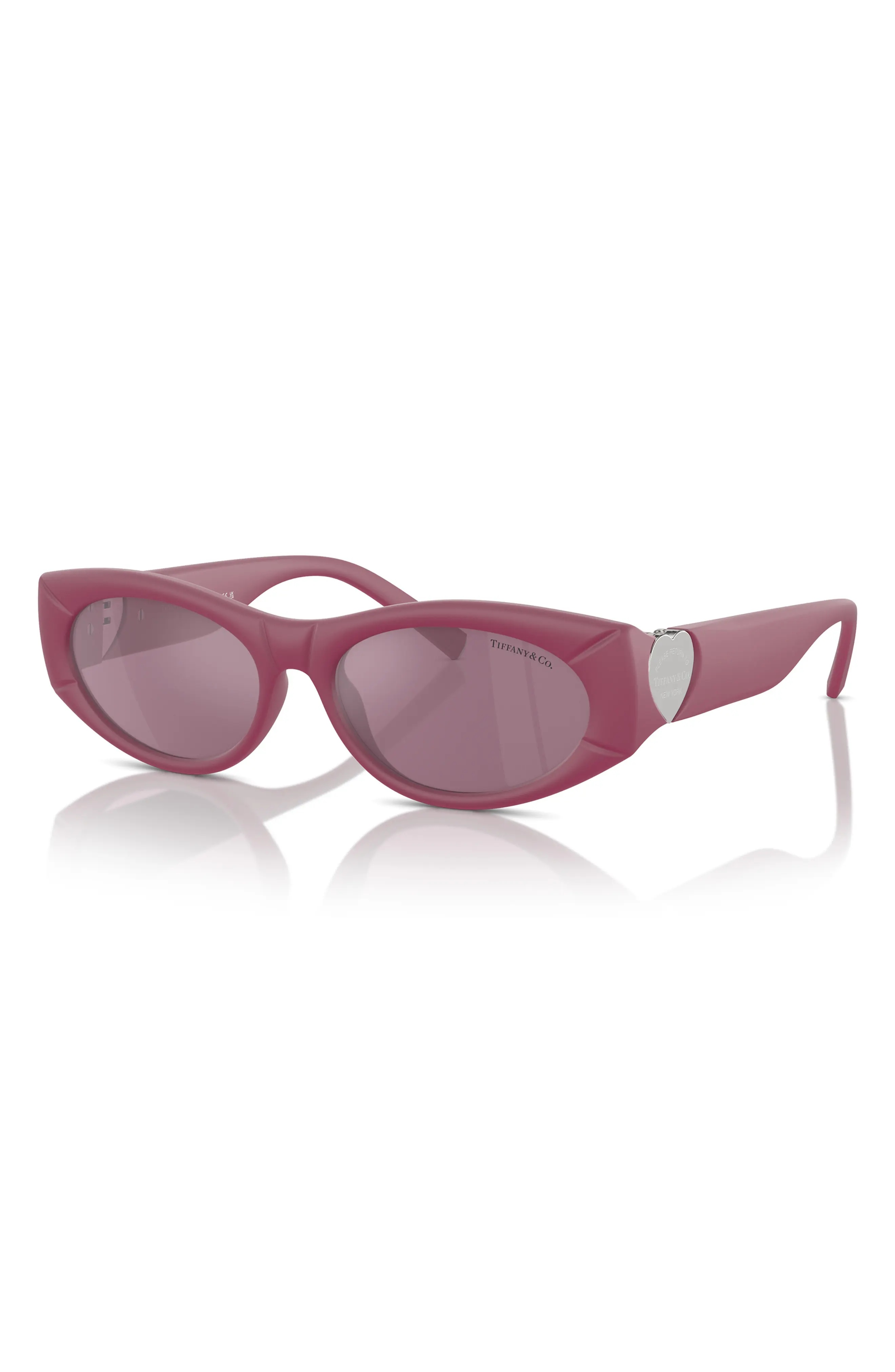 55mm Oval Sunglasses in Fuchsia /Violet - 2