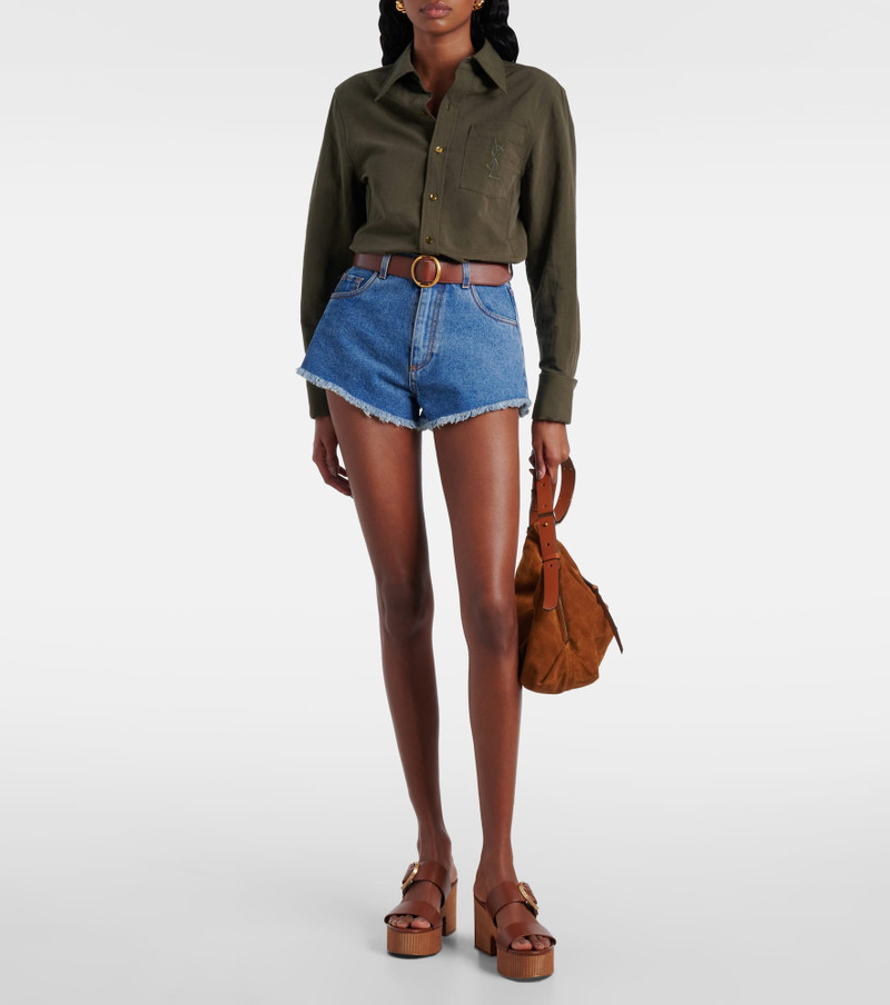 CLERGERIE Chance leather platform mules outlook