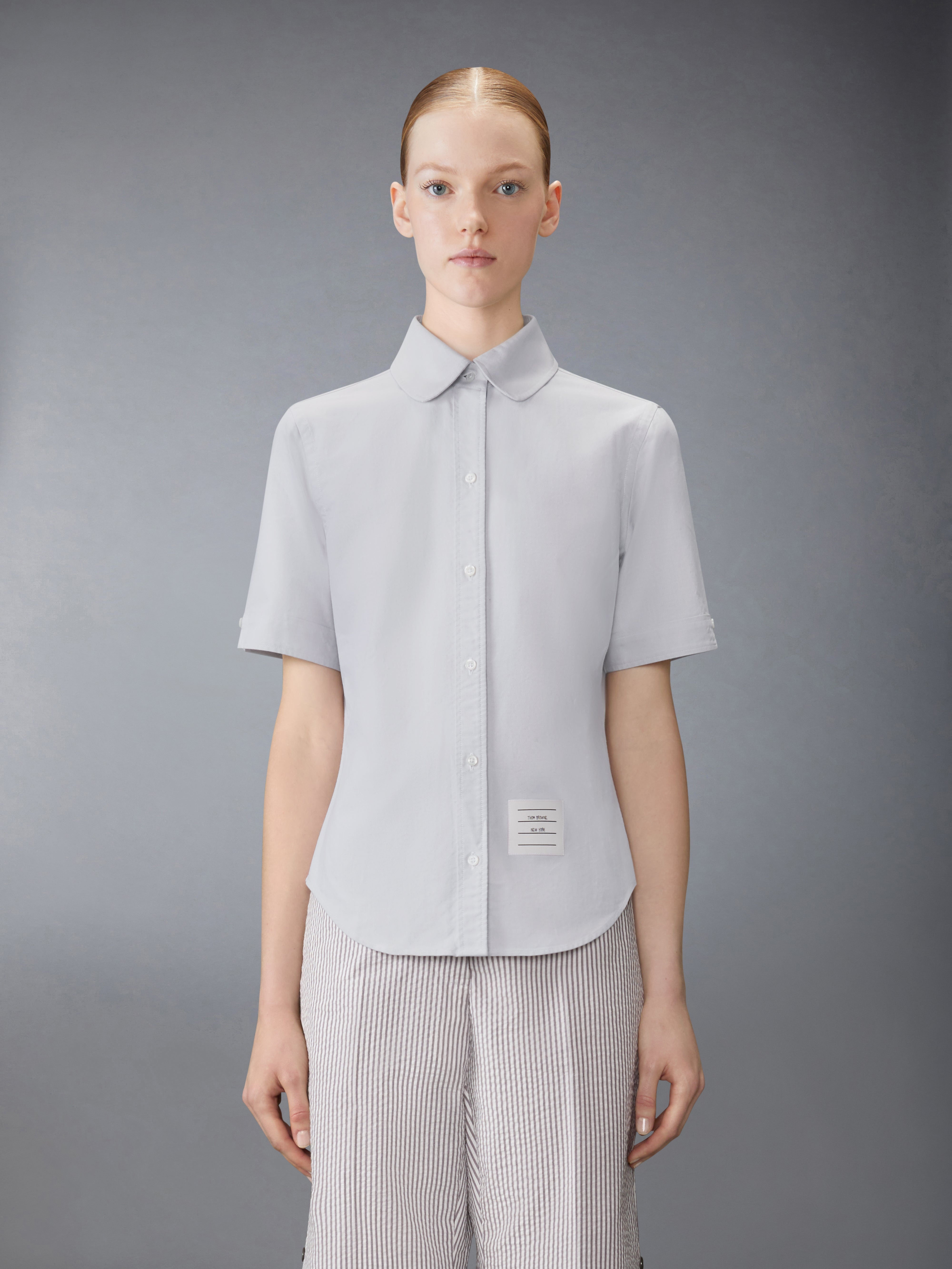 OXFORD ROUND COLLAR SHORT SLEEVE SHIRT - 3