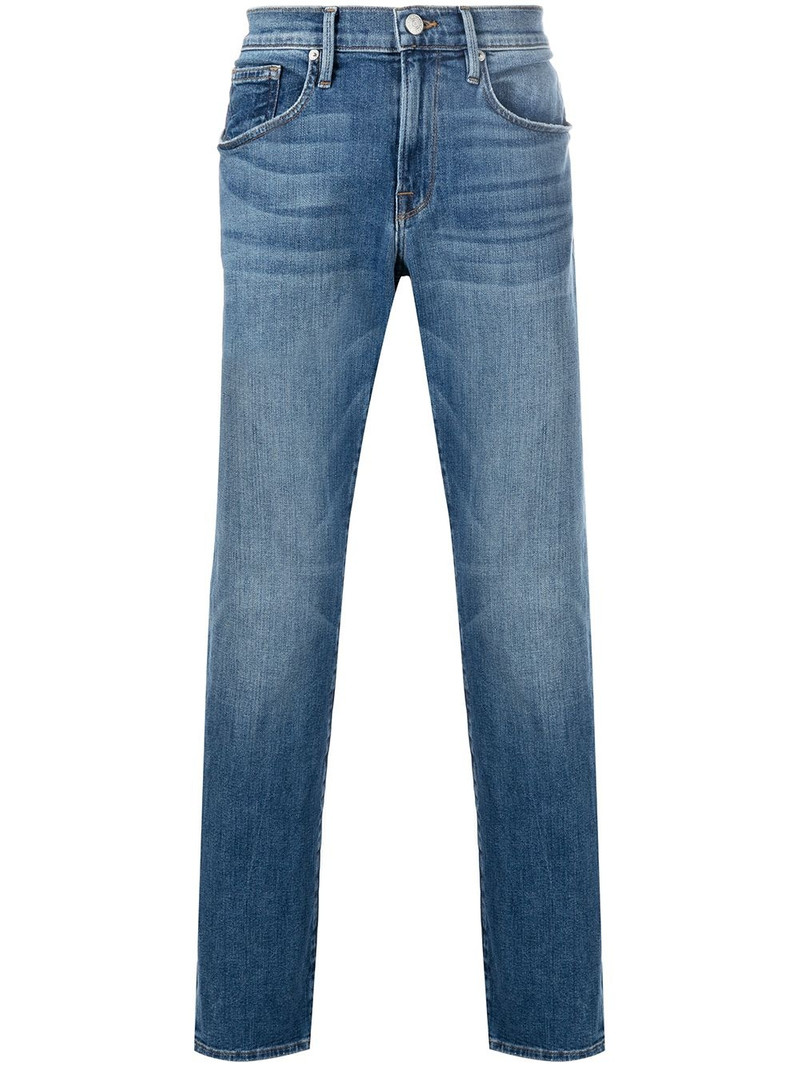 straight-leg mid-rise jeans 1