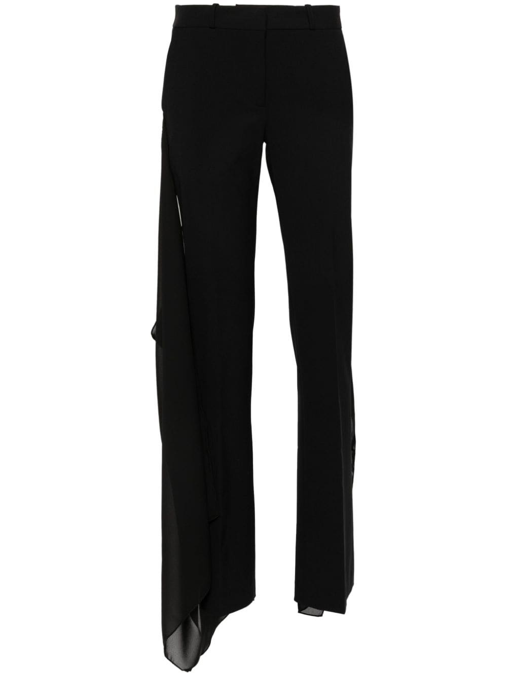 draped-detail tailored trousers - 1