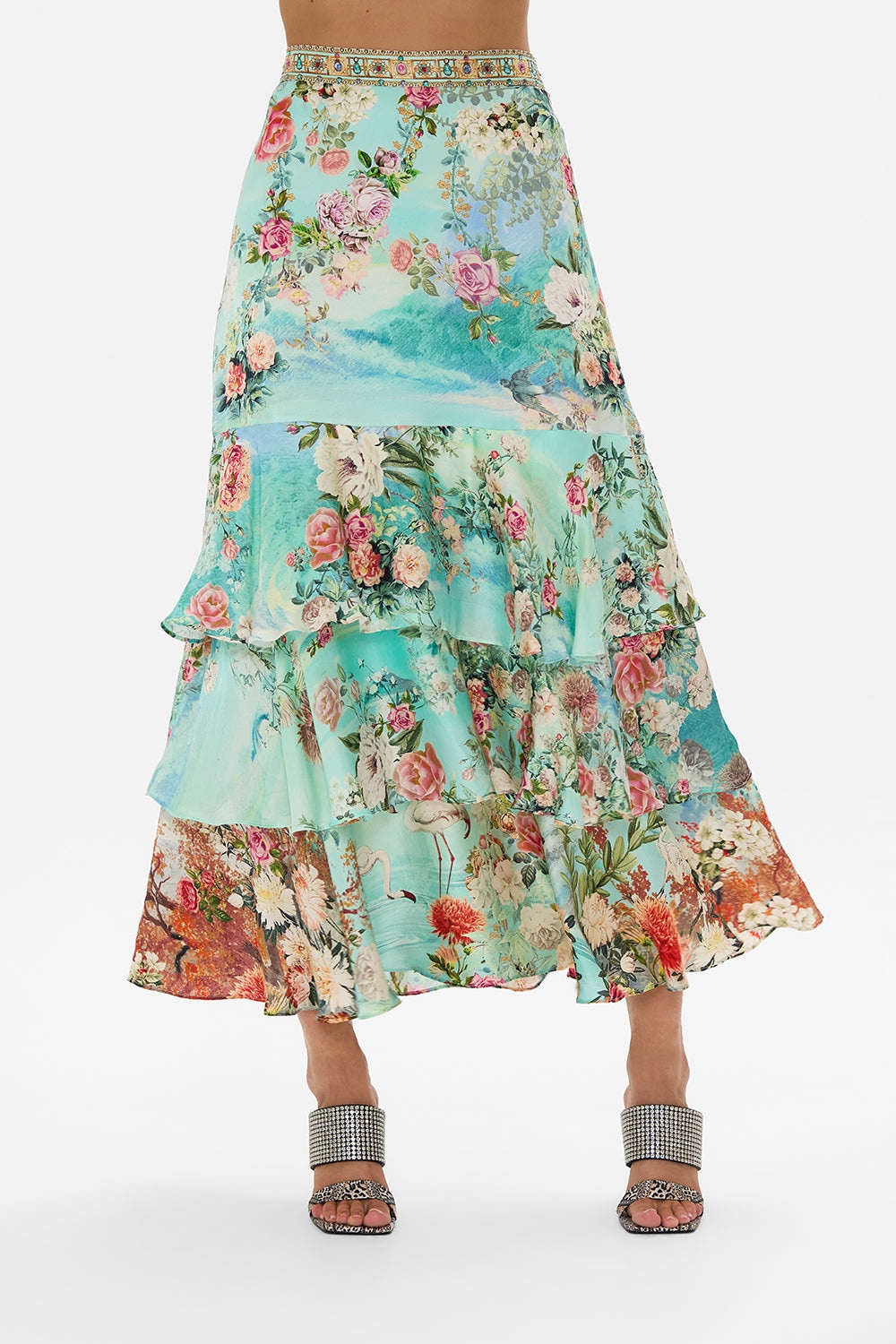 TIERED RUFFLE SKIRT - 5