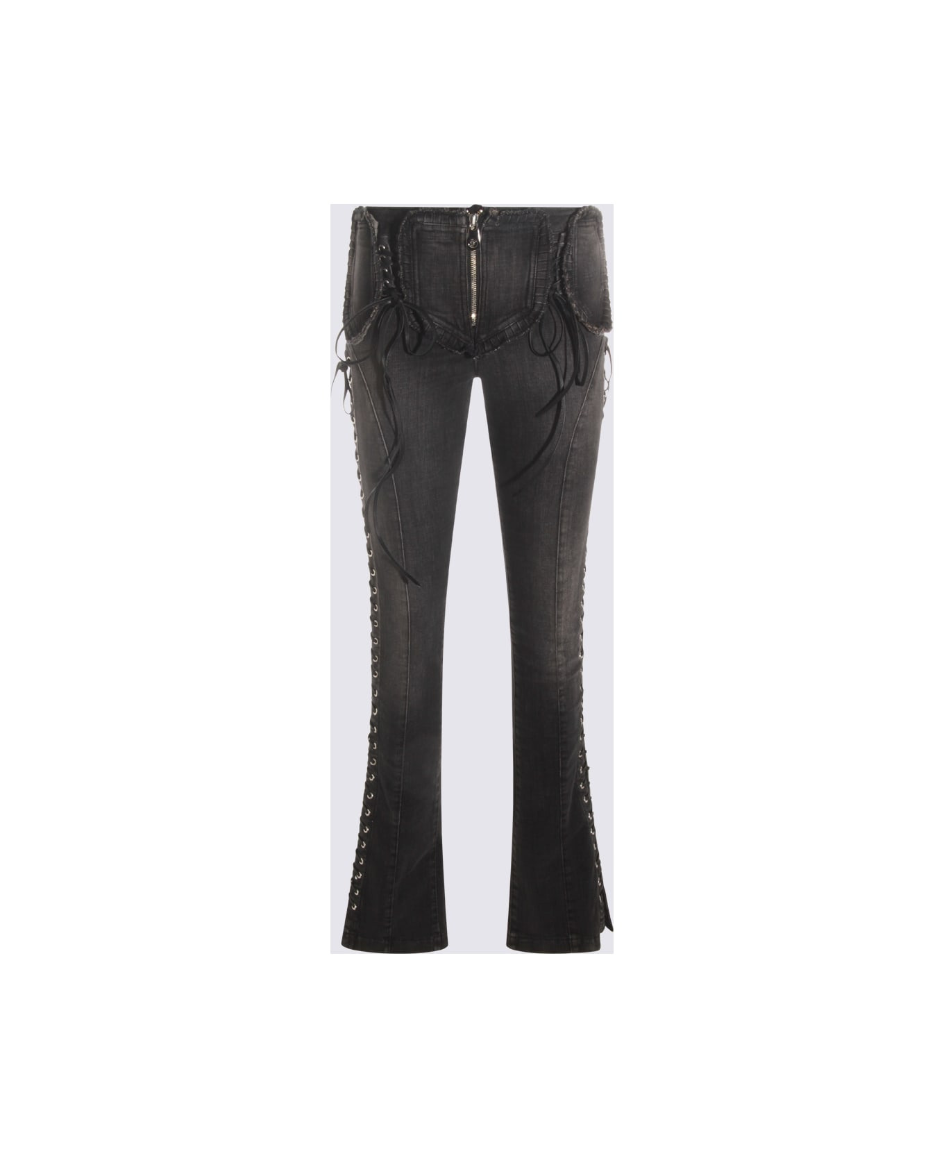 Black Cotton Jeans - 1