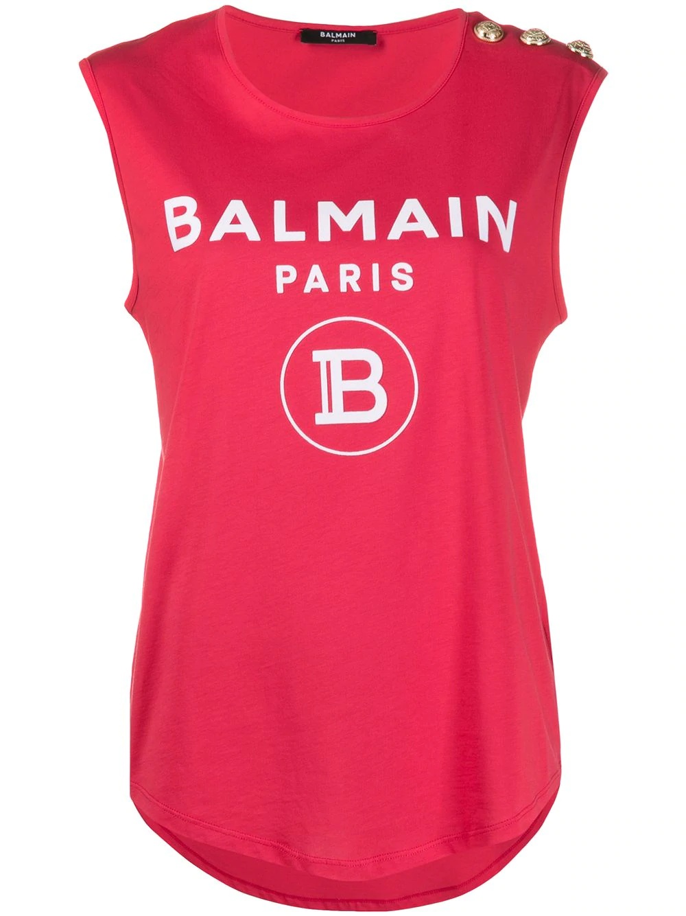 printed logo tank top - 1