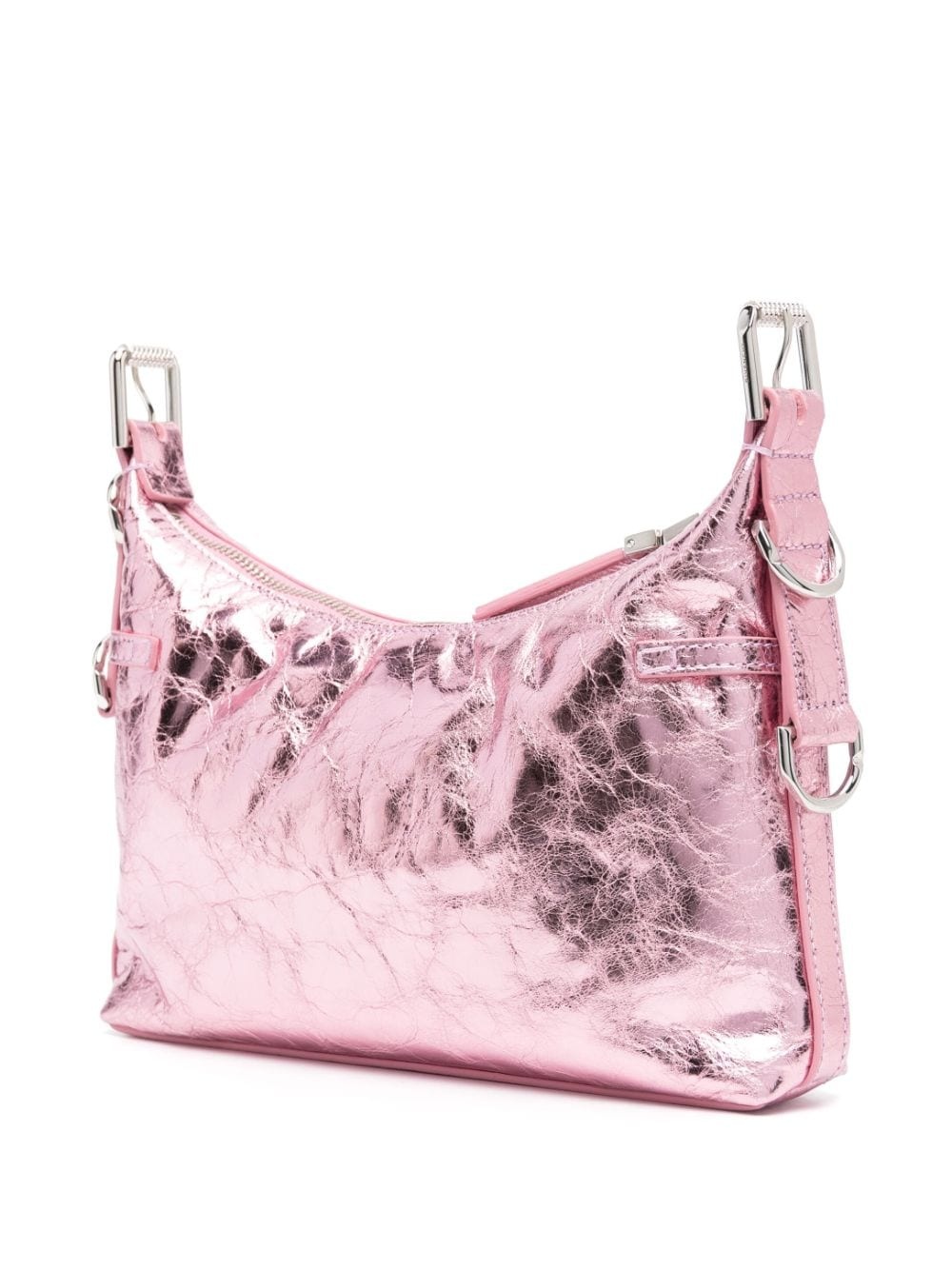 Voyou metallic-effect leather bag - 4
