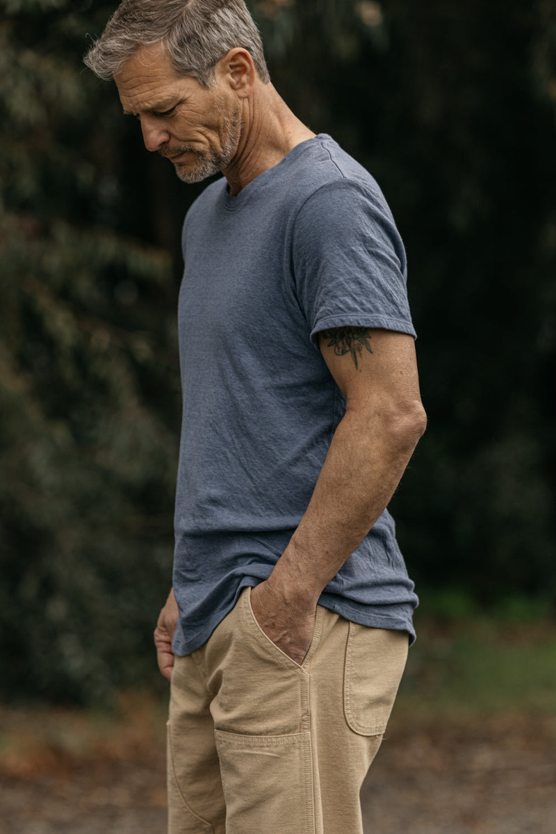 HIROSHI KATO The Stamp Double Knit - Light Blue outlook