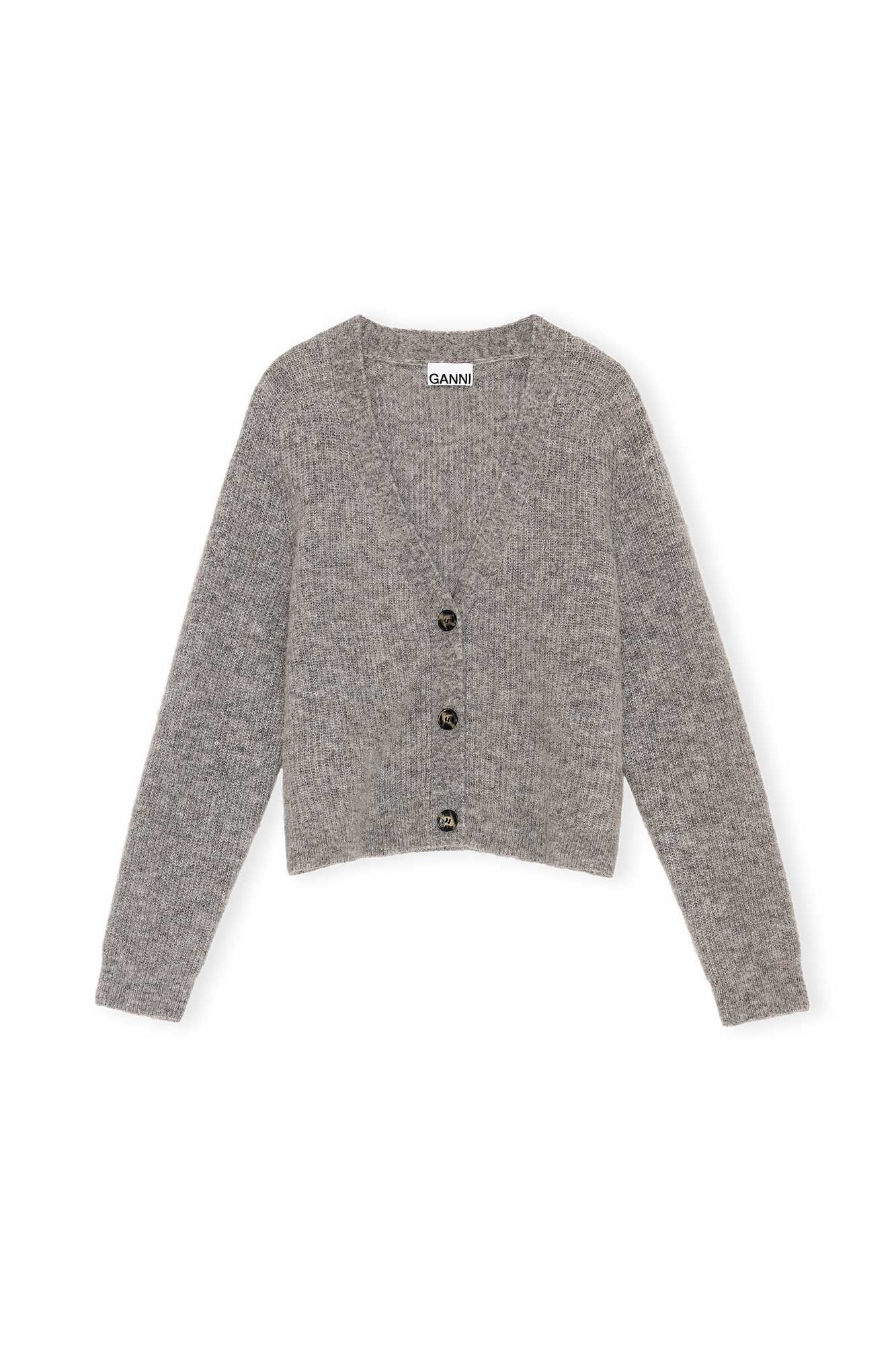 Grey Soft Wool Cardigan