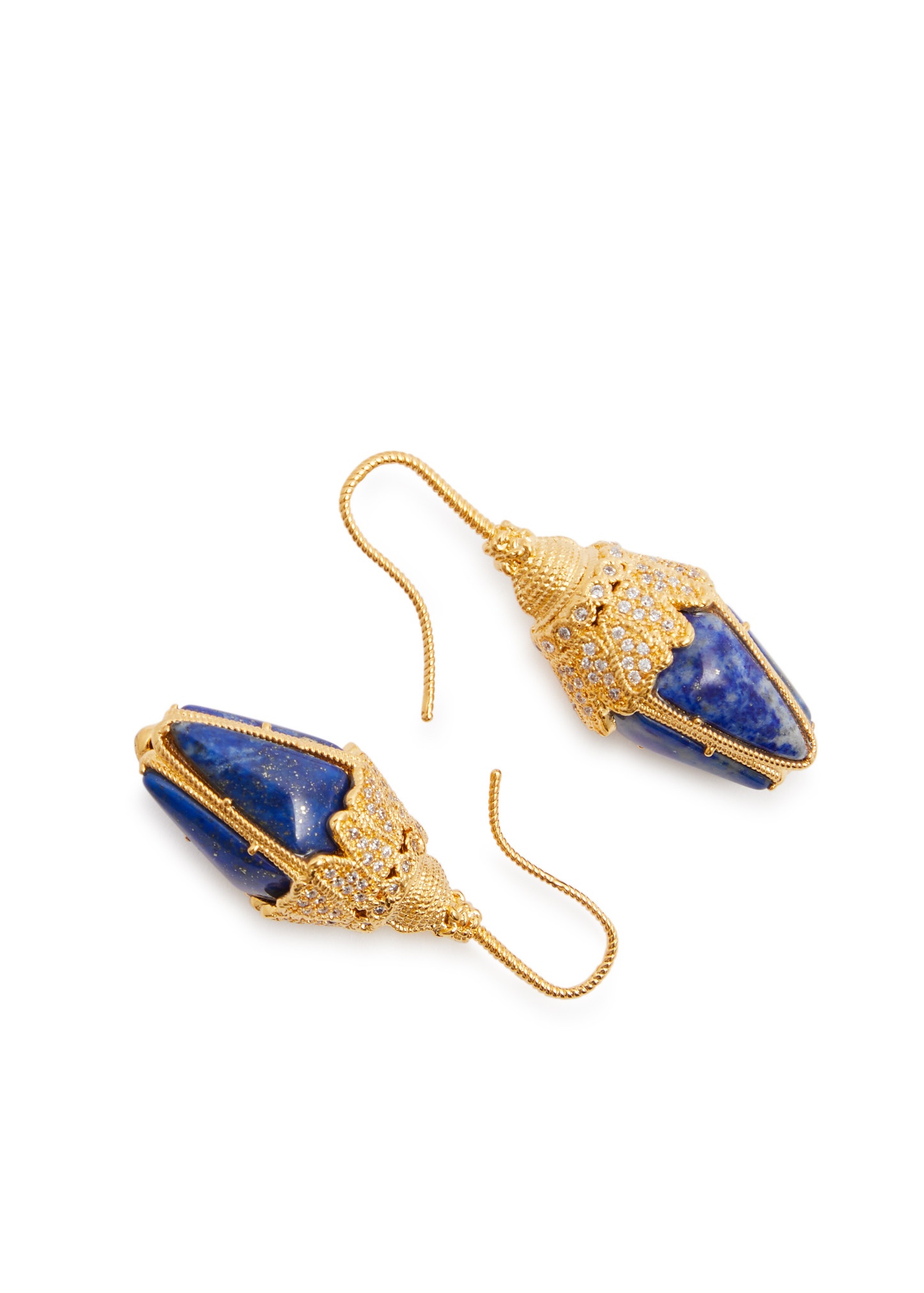 Bloom 12kt gold-plated drop earrings - 3