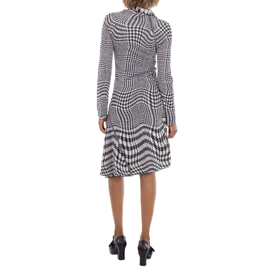 Burberry Houndstooth Pattern Midi Dress - 6