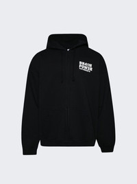 vetements Prbably Lying スウェット VETEMENTS Brain Power Zip-Up Hoodie Black | thewebster