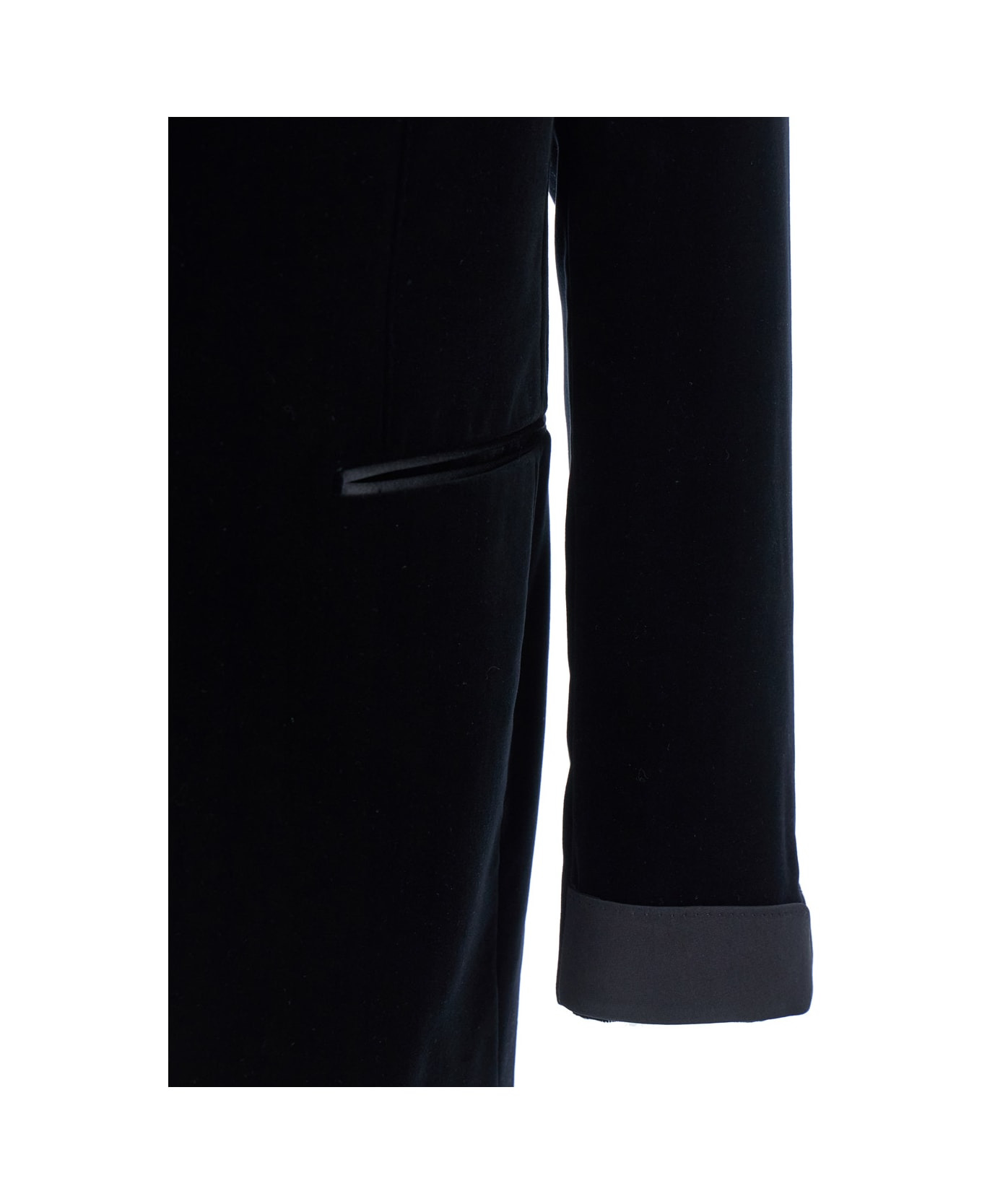 Shelton Tuxedo Jacket In Velluto Con Collo In Raso - 3