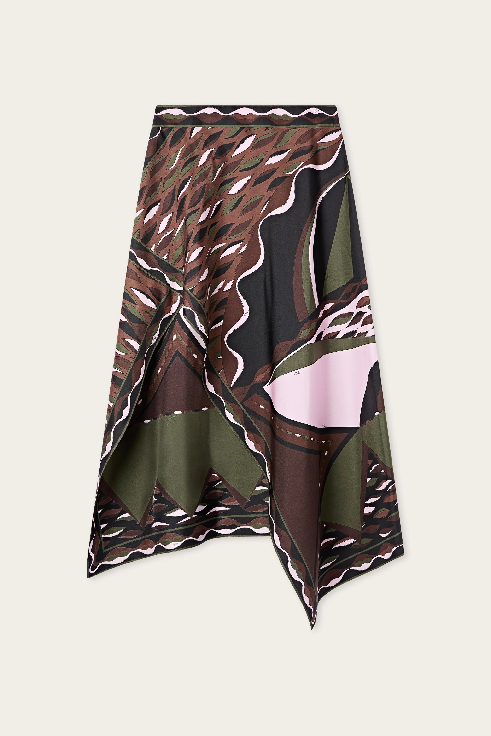 DUNE PRINT SILK SKIRT - 1