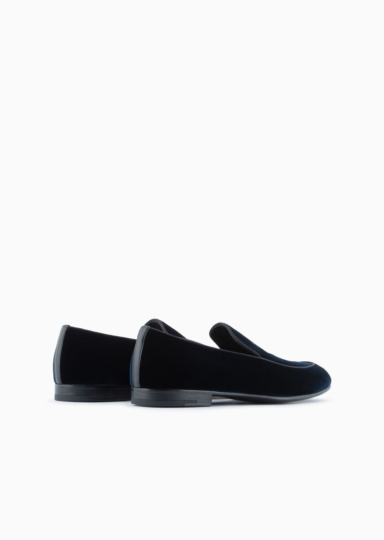 Velvet loafers with embroidered logo - 4