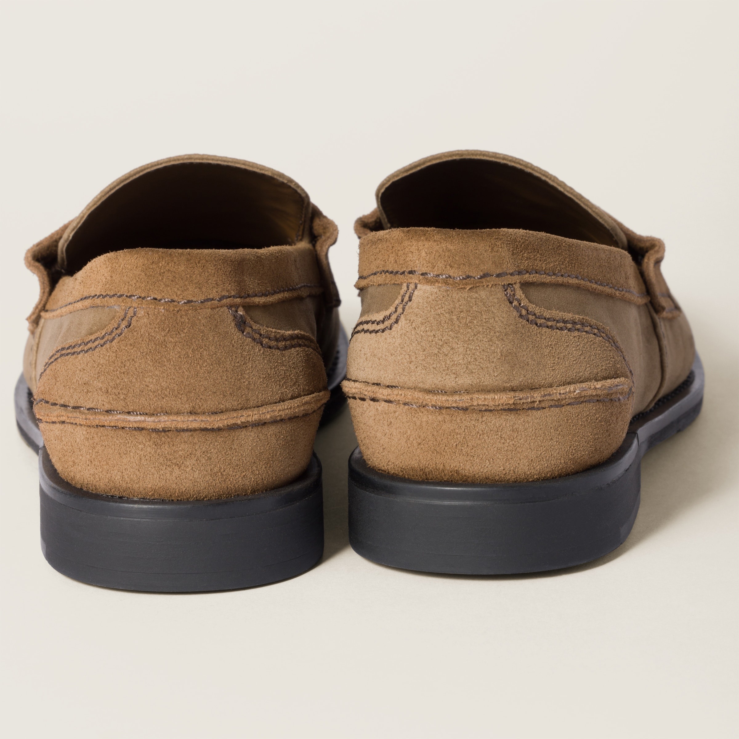 Velvet and suede Penny loafers - 3