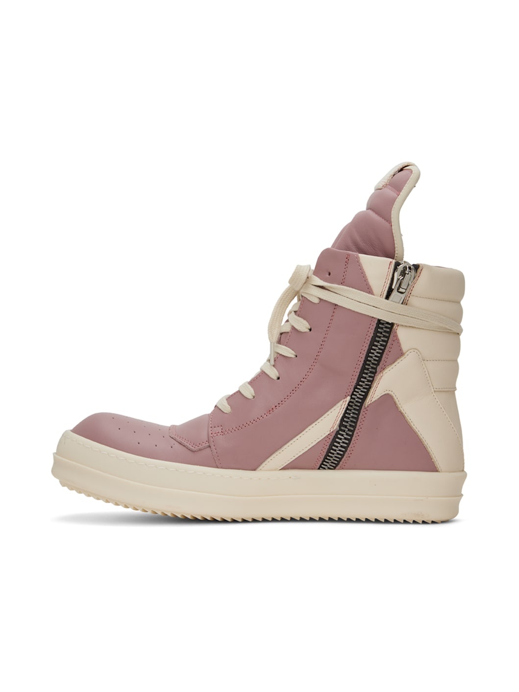 Pink & Off-White Geobasket Sneakers - 3