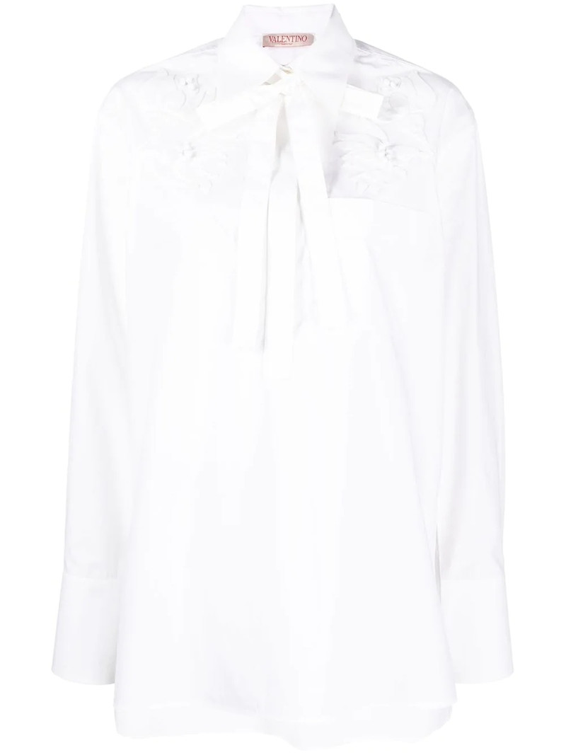 flower embroidered shirt 1