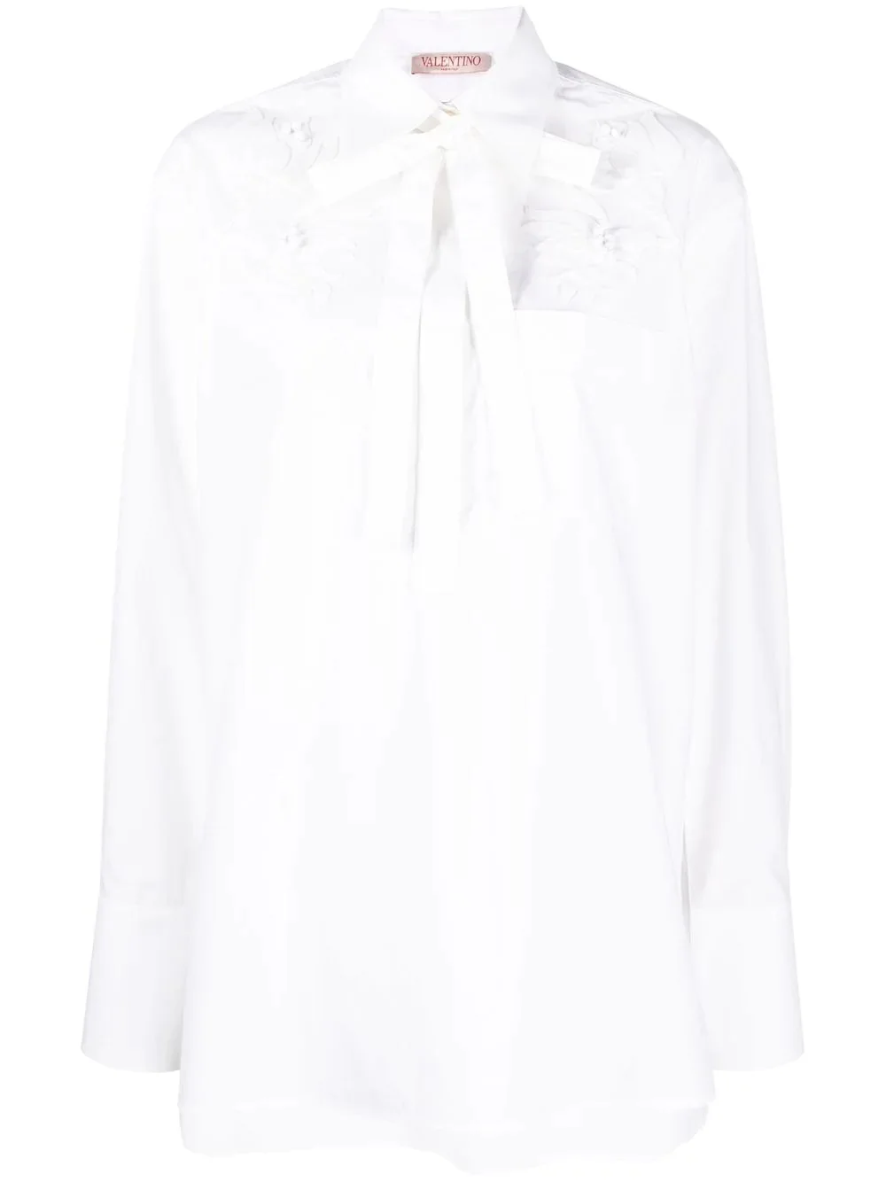 flower embroidered shirt - 1
